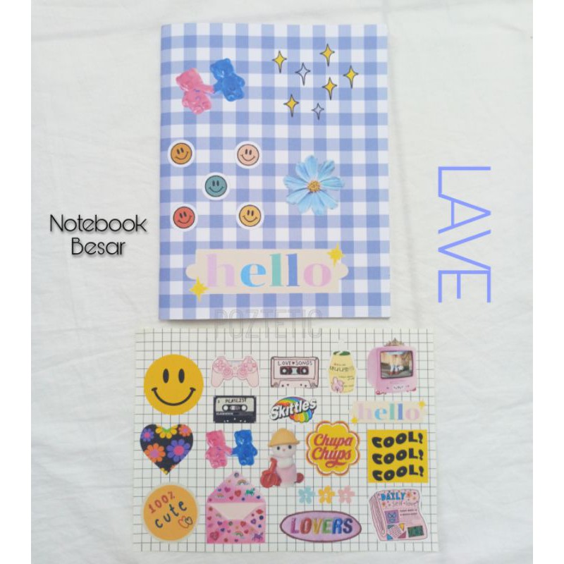 

NOTEBOOK AESTHETIC 90'S THEME | GRATIS STICKER | JOURNAL AESTHETIC | ukuran besar