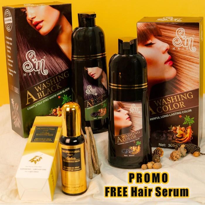 Shampoo Sin Hair Shampoo Jepang Original Pewarna Rambut Herbal Penghitam Uban
