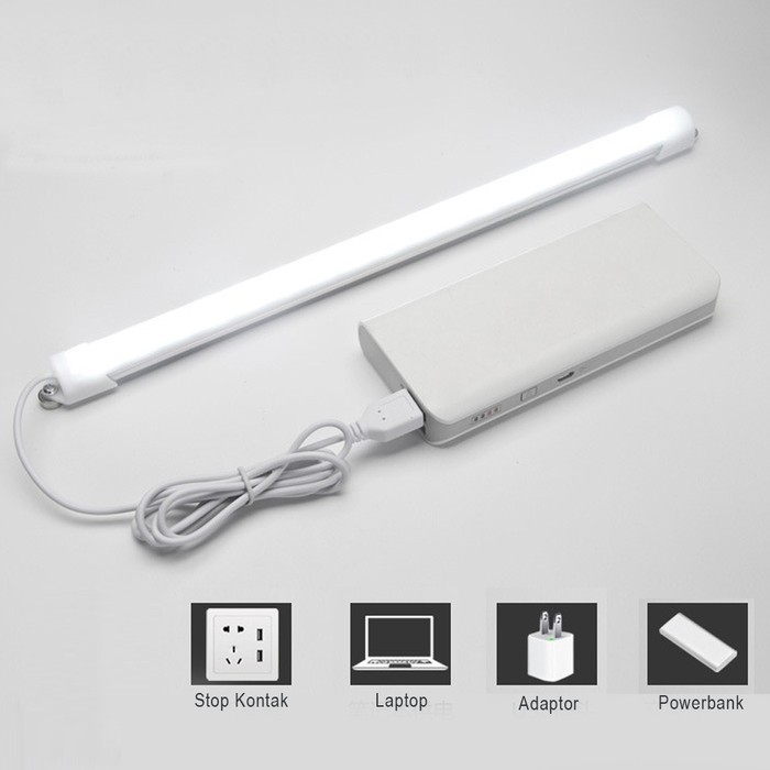 Lampu Neon USB Strip LED 37 Ruang Belajar Kerja Tidur Dapur Meja Rumah Light Lamp