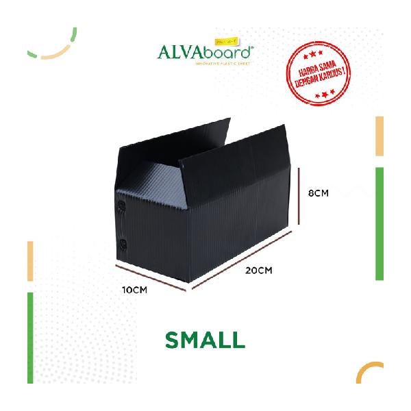 

KARDUS PLASTIK ALVAboard KOTAK PENGIRIMAN BOX PINDAHAN 20X10X8 CM - Hitam