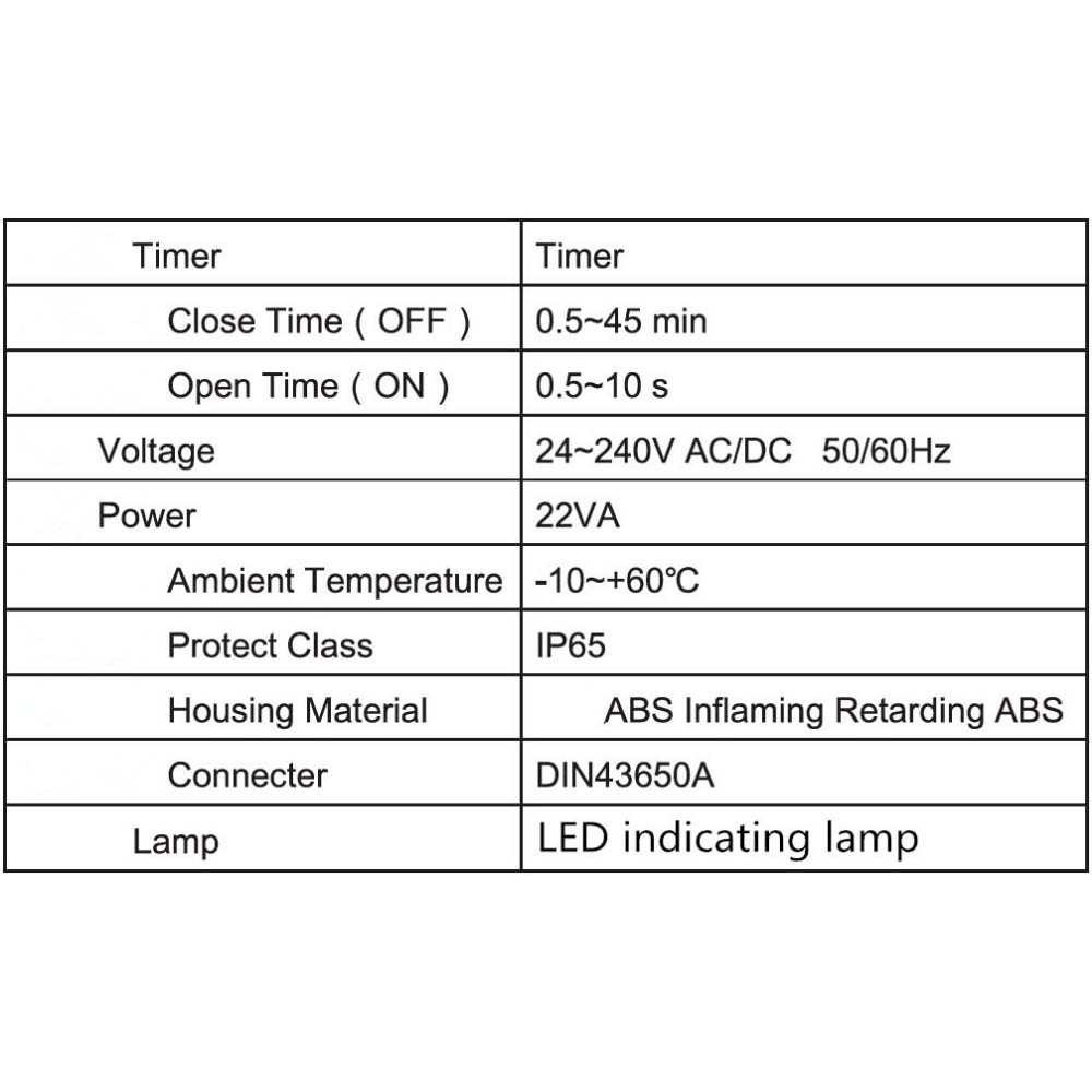 Best Seller ! Electric Solenoid Timer Auto Water Valve 1/2 Inch 16Bar 230VAC - DN15