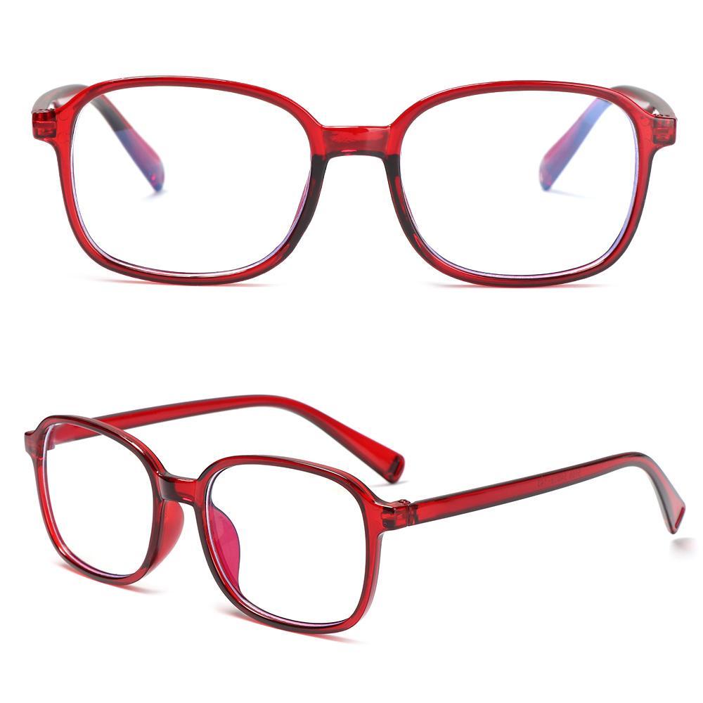 R-FLOWER Anti-Blue Light Glasses Fashion Portable Square Ultra Light Frame