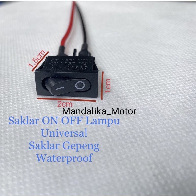 Saklar on off gepeng kabel 2 saklar universal saklar gepeng lampu motor waterproof