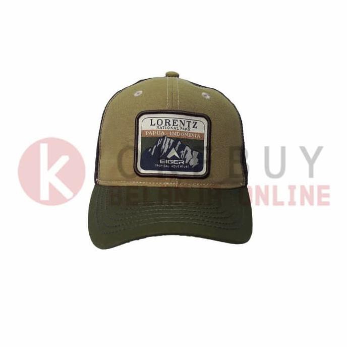 BIG SALE TOPI PRIA KEREN~ TOPI EIGER SNAPBACK DRILIT 910003498003 / 3498 BROWN ON SALE