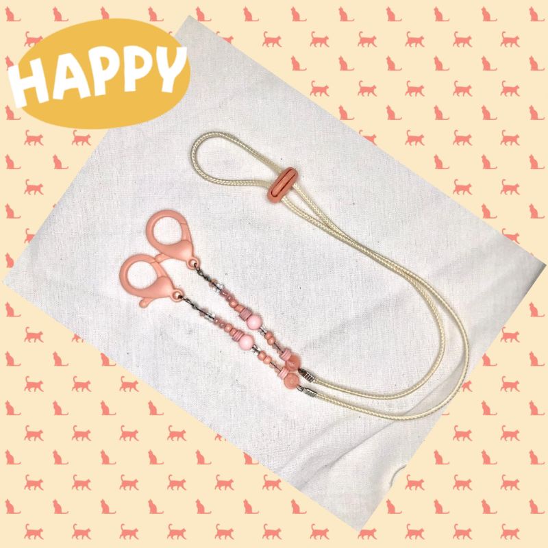 Strap Mask 2 in 1 Hijab jilbab kerudung kalung tali masker konektor  import