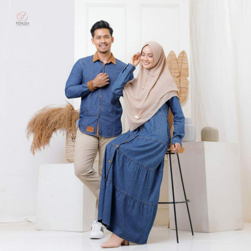 Green Valley BFZ Baju Couple Denim Varel Velove Fenuza