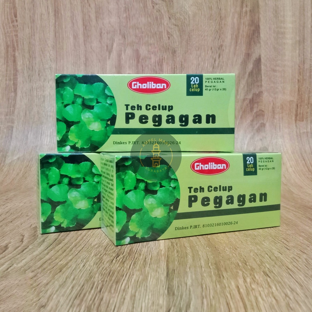 Teh Herbal Teh Celup Daun Pegagan Original Gholiban Isi 20 Pcs Teh Daun Pegagan Teh Pegagan