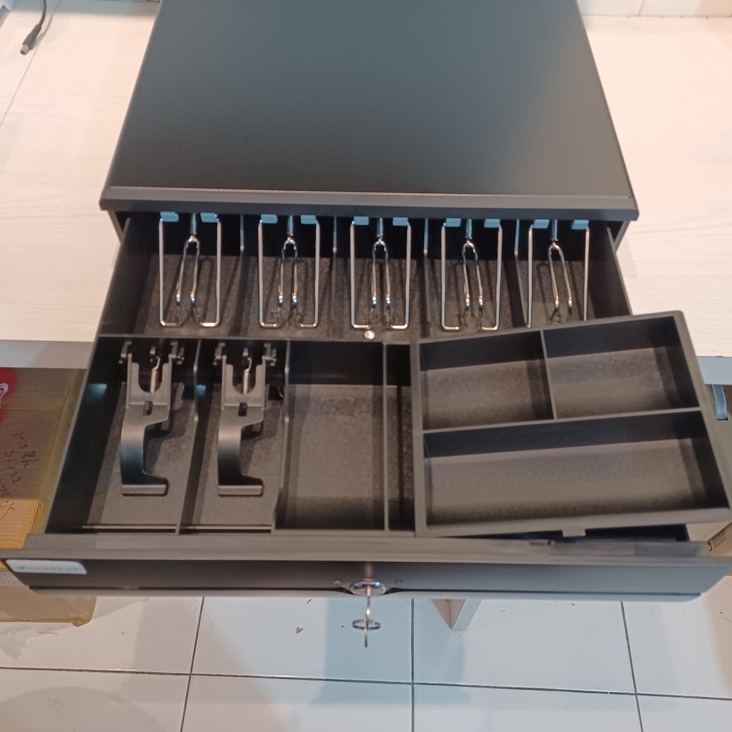 Cash Drawer Besar Sharkpos CD420 Laci Uang Kasir Support RJ 11 Box Kotak Besi Minimarket CD 420 408