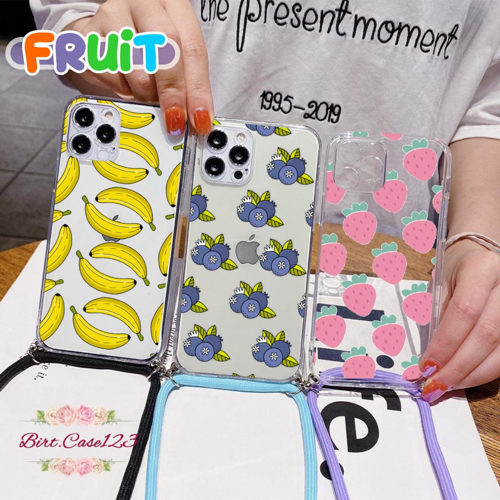 Softcase Slingcase Lanyard Bening FRUIT Infinix Note 8 Hot 9 Play X680 X682 10 Lite BC5655