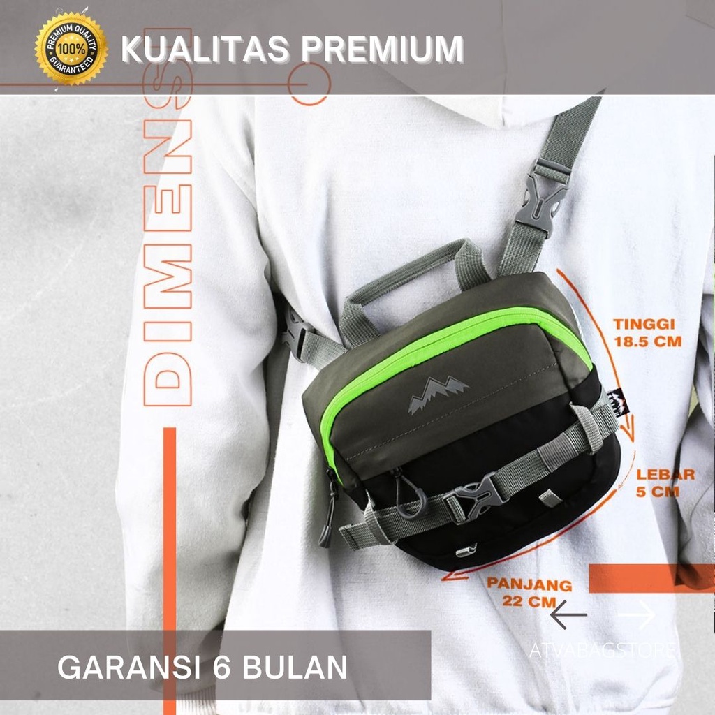 Tas Sepeda Olahraga Outdoor Adventure Selempang Mini Branded Kecil Import Pria Wanita Cowok Cewek A4