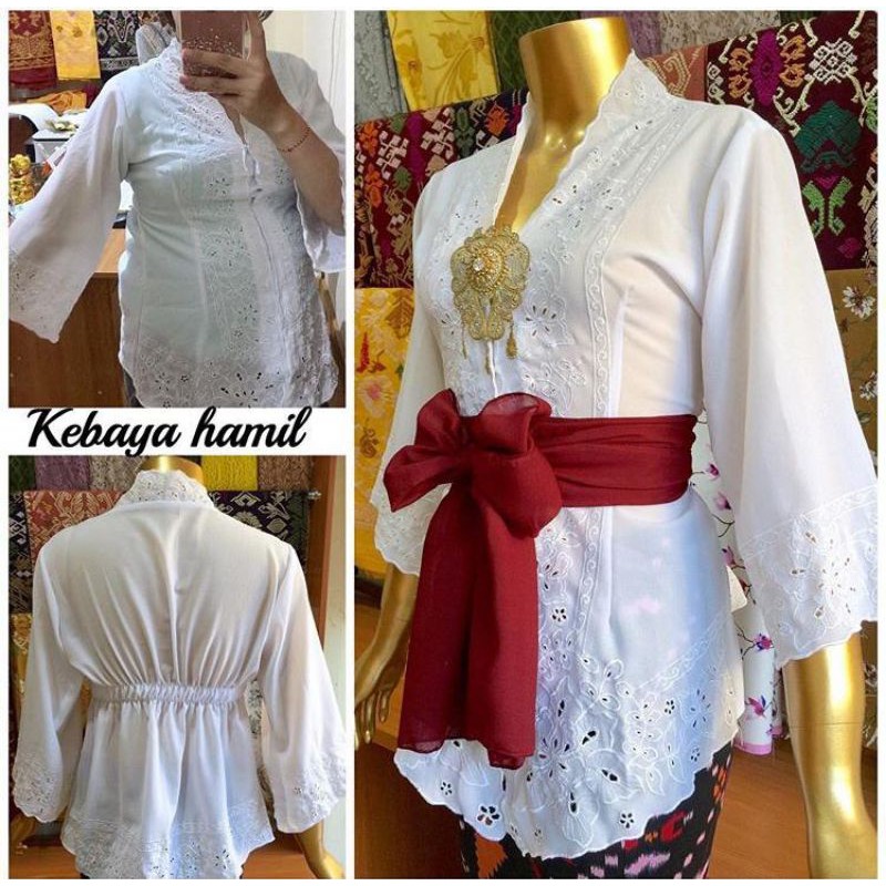 Kebaya hamil bordir /kebaya bali /kebaya lonceng jumbo