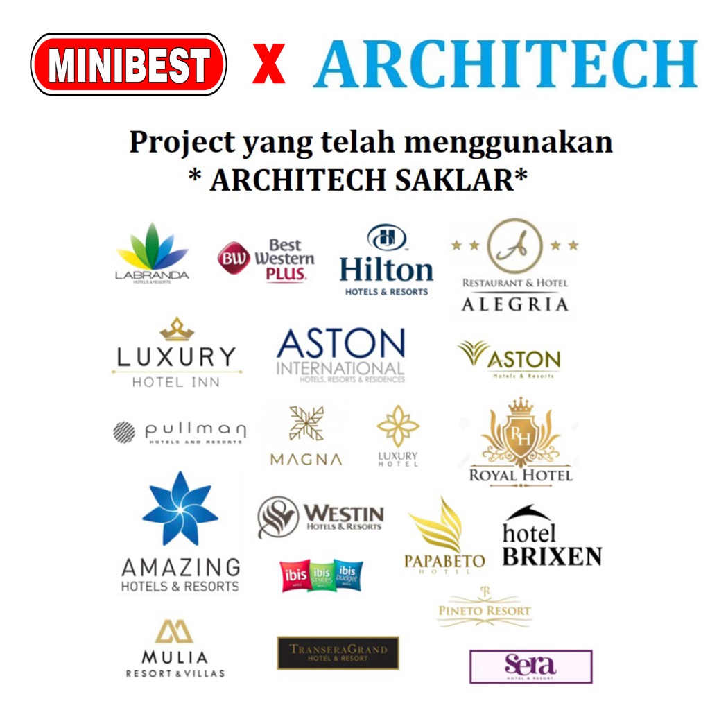 [MB] ARCHITECH B9 PLATINUM SILVER SAKLAR LAMPU/ STOP KONTAK SAKLAR/ CETEKAN