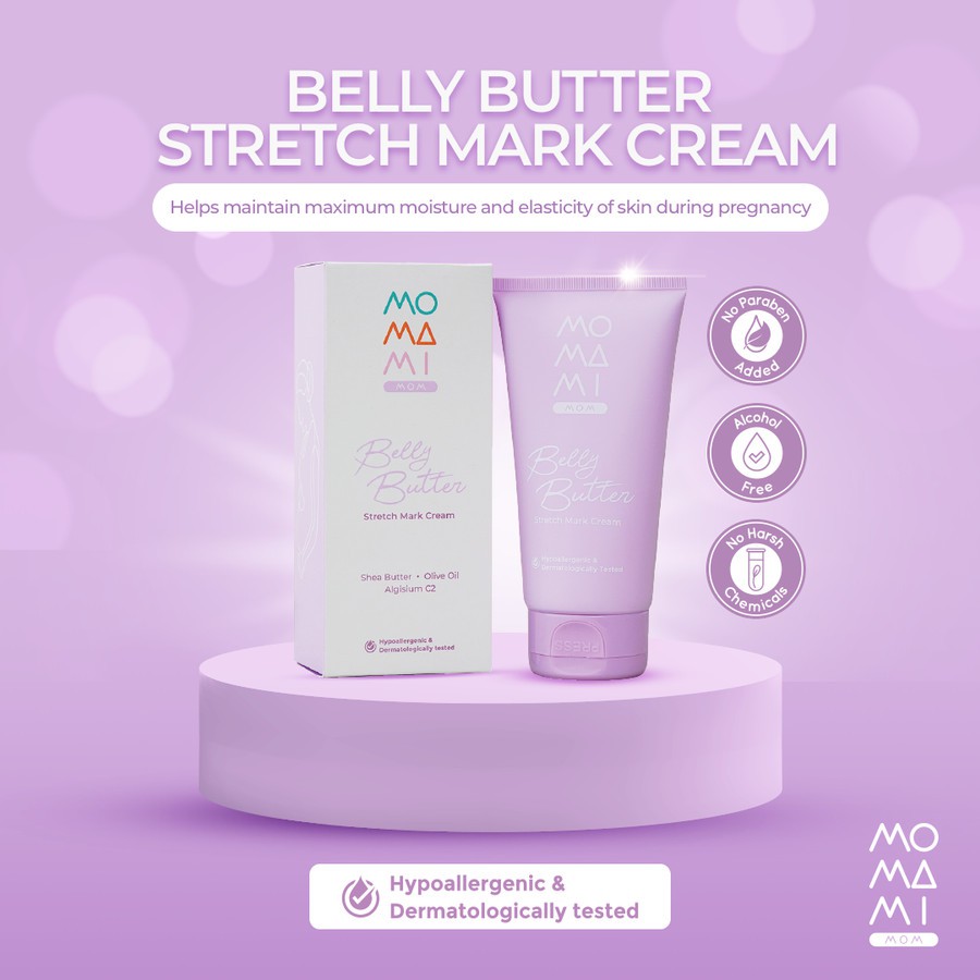Momami BELLY BUTTER Stretch Mark CREAM | KRIM Guratan Kulit