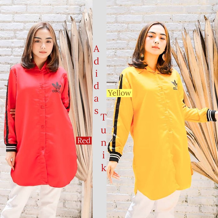 Baju sporty wanita / Kemeja tunik murah / Tunik busui : Adidas Tunik