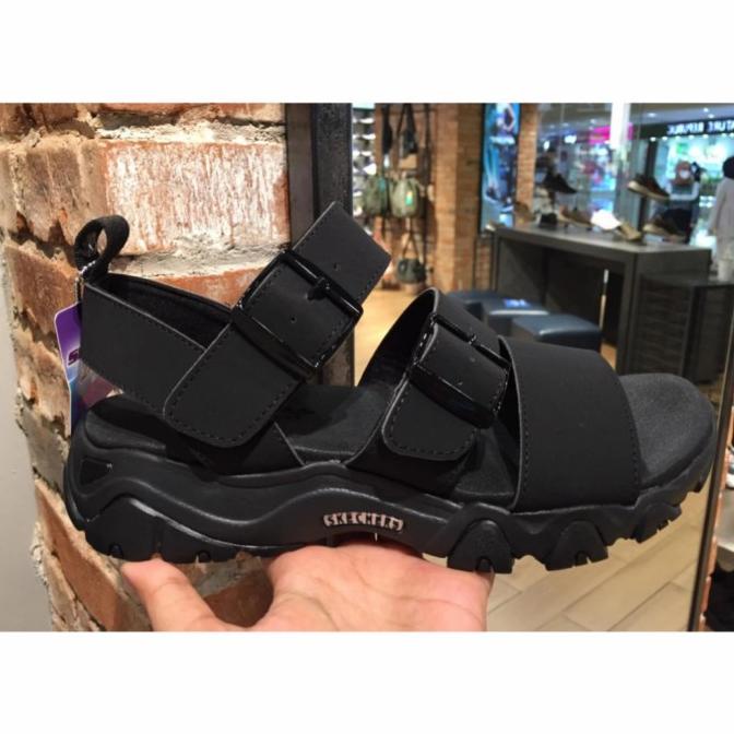 Sepatu sandal Skechers Cali DLite Ori Murah SALE Platform Wedges Black TERPOPULER