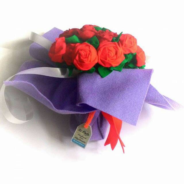 Buket mawar flanel