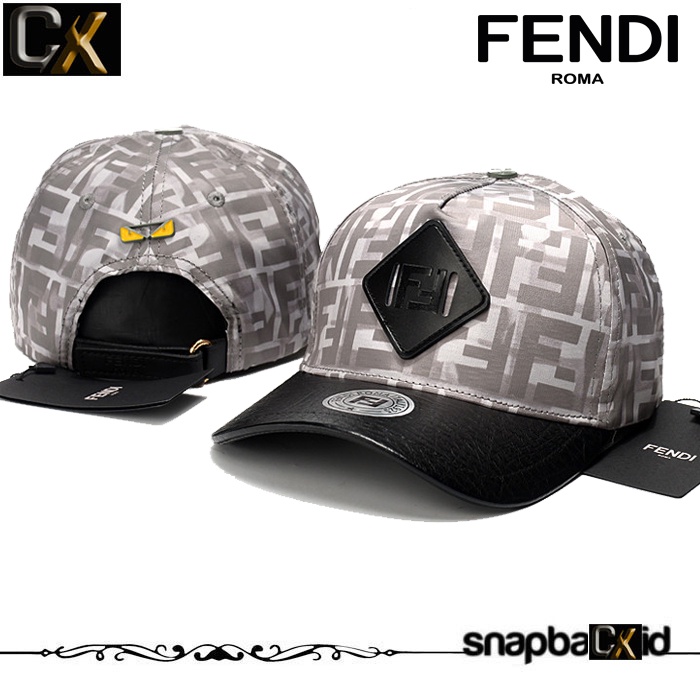 Topi Fendi Abu Hitam Premium Import CX