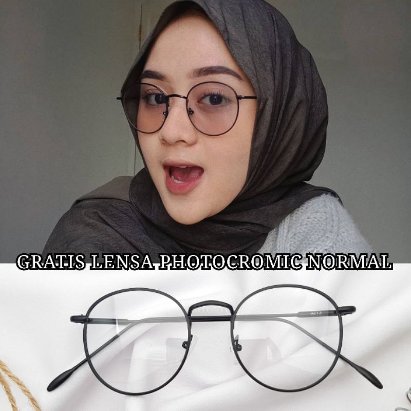 KACAMATA PHOTOCROMIC 3213 Normal | kacamata korea retro