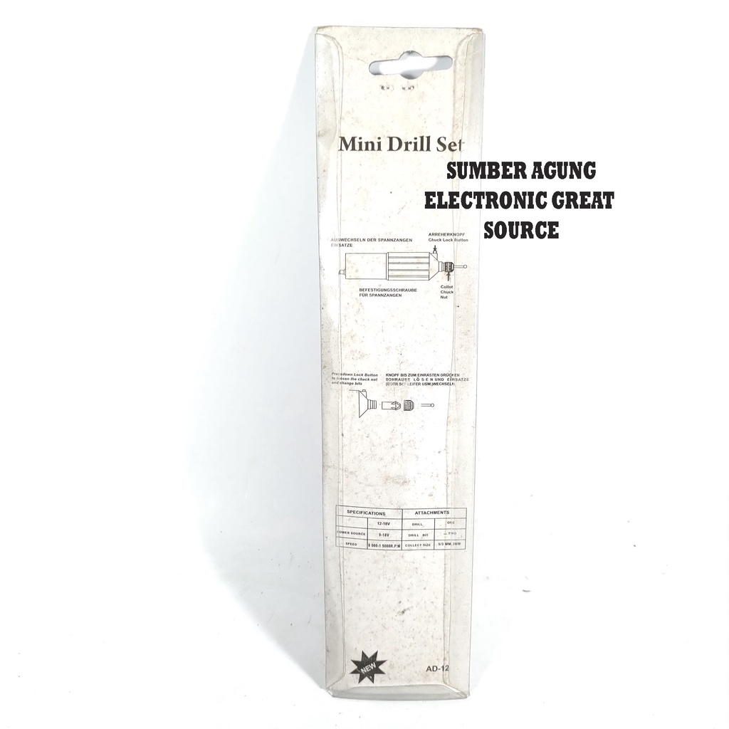 Hanaya Mini Drill Set Bor Mini Kecil Otomatis