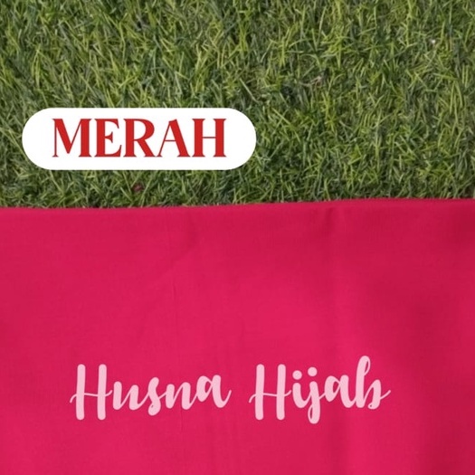 [HUSNA HIJAB] Bros Pita Besar Manik Ecer Bahan Wolfis / Bros Pita-Merah