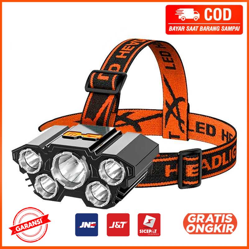 Senter LED Kepala Headlamp 5 XPG