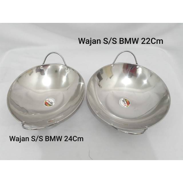 Wajan Kuali mini stainless tebal merk BMW
