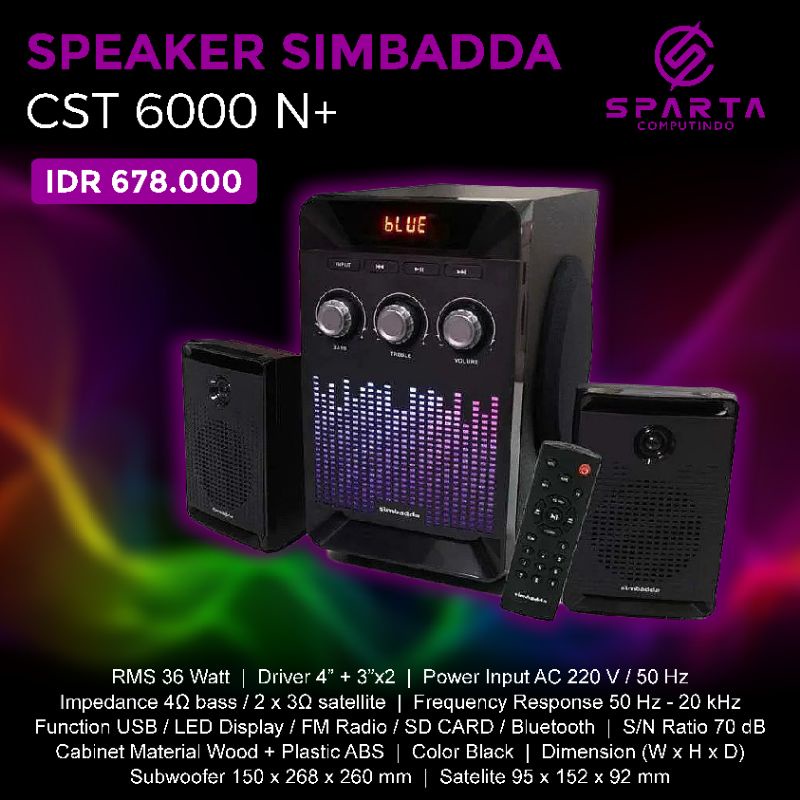 Speaker Simbadda CST 6000 N+ New Berkualitas