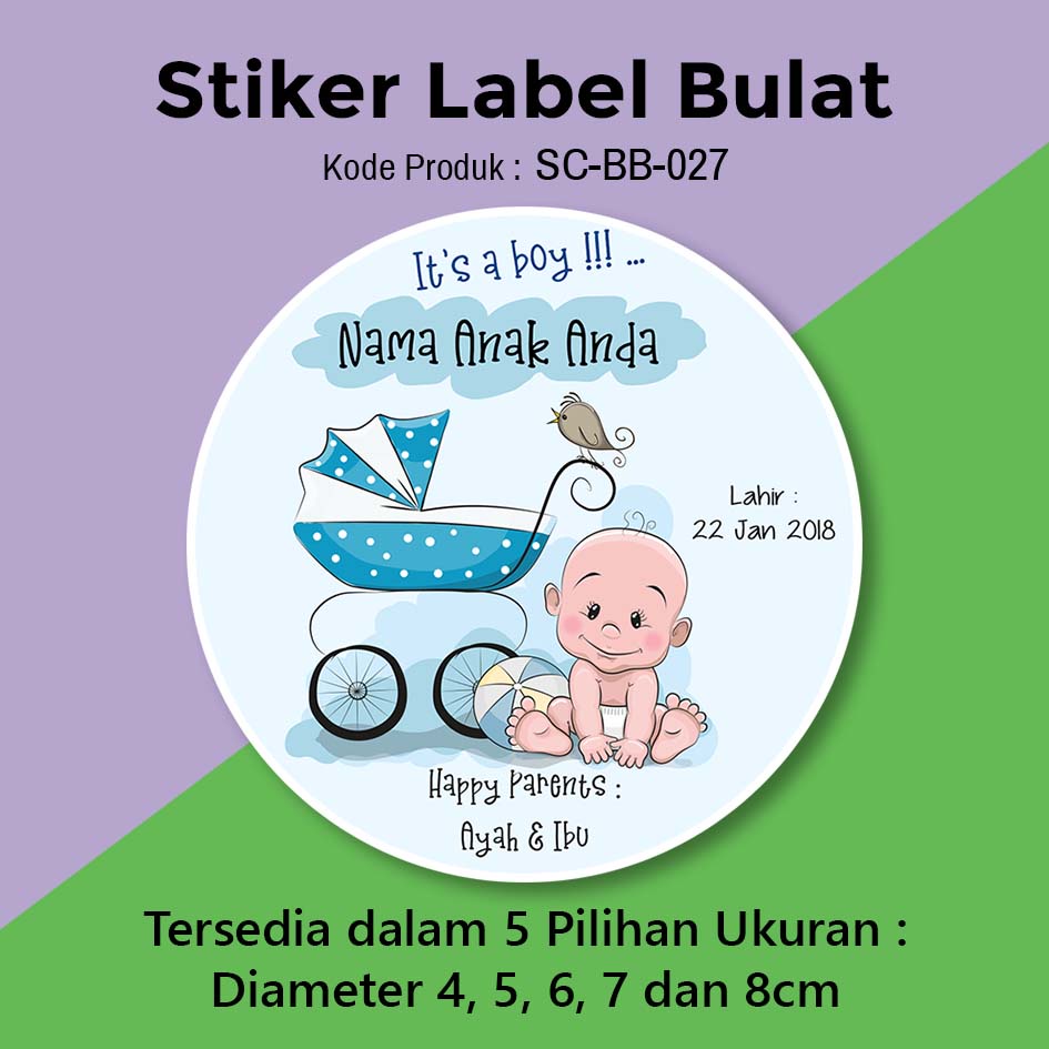 Jual STIKER LABEL KELAHIRAN BAYI STICKER SOUVENIR AQIQAH AKIKAH BABY ...