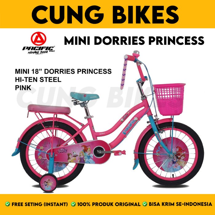 SEPEDA ANAK PEREMPUAN MINI ukuran 12 16 18 20 INCH PACIFIC DORRIES PRINCESS garansi resmi 5 tahun