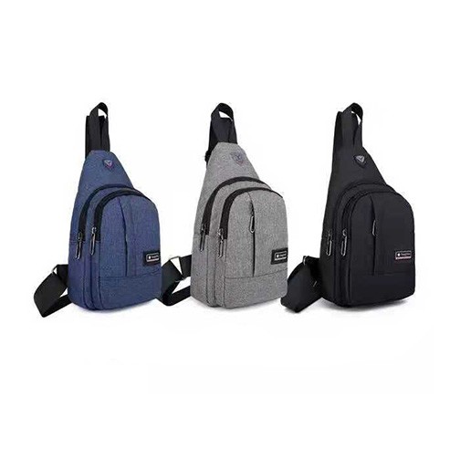 Tas Selempang Kanvas 7137 Fashion IMPOR Cowo Korean Style Slempang Gadget Bag ADA USB CHARGER port