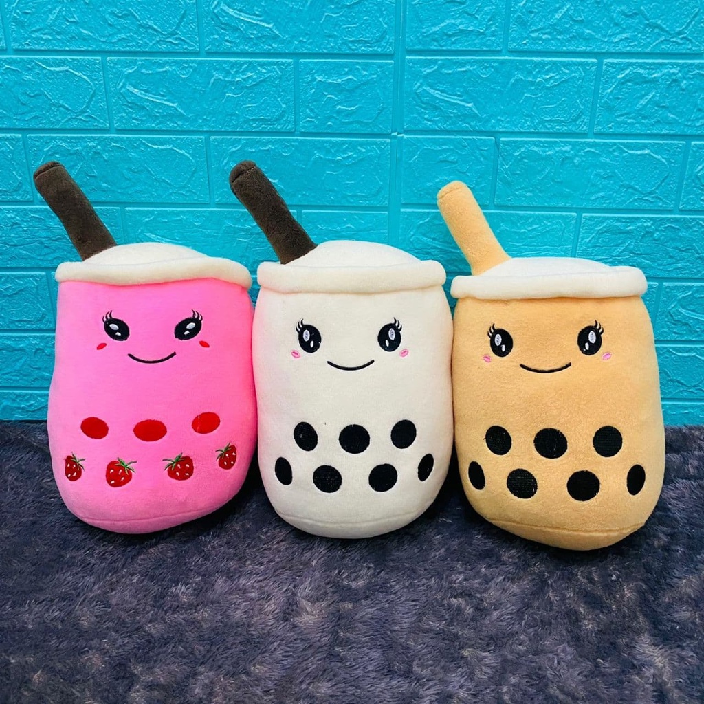 Boneka Boba LED Milk Tea Murah Cangkir Bubble SNI