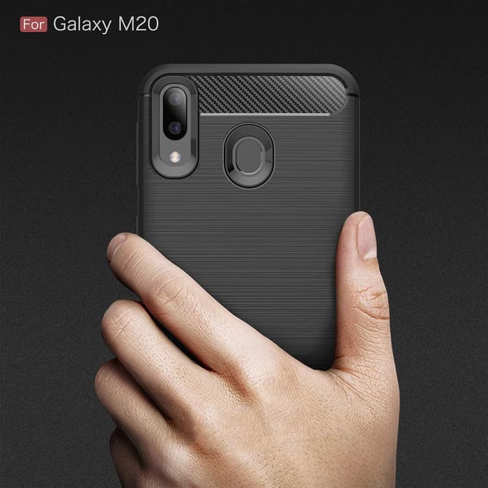 ZuliShop Case Samsung Galaxy M20 Softcase iPAKY Carbon