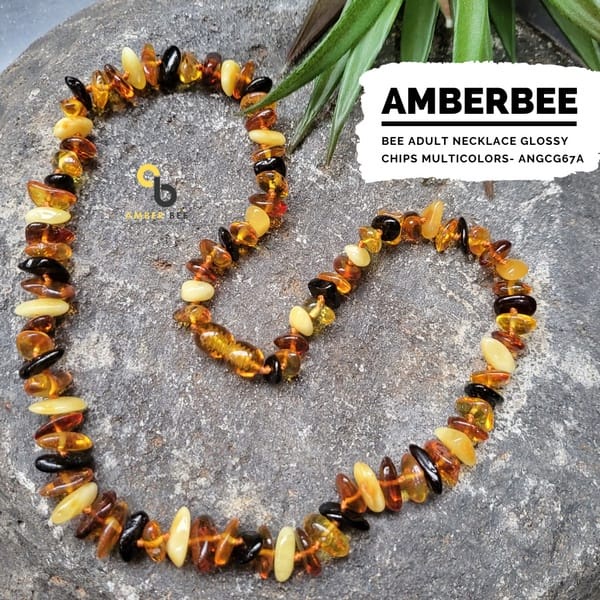 Kalung Amber Dewasa Premium Multicolor Nugget ABNGRN151 by Amber Bee