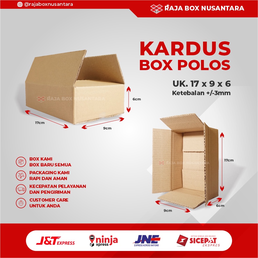 

Kardus Packing Tebal Uk 17 x 9 x 6 Cm Polos