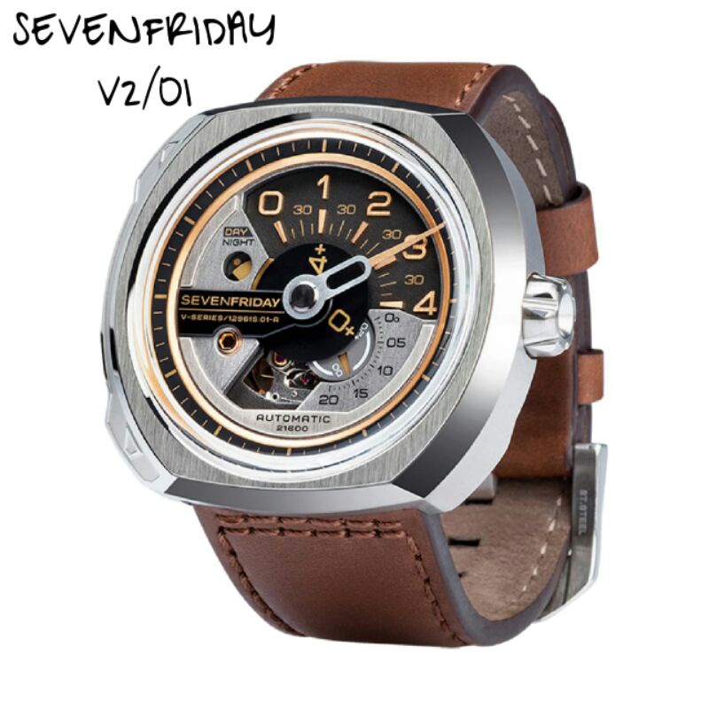 SEVEN FRIDAY SF V2/01 JAM TANGAN PRIA GRATIS BOX ORI DAN TALI RUBBER