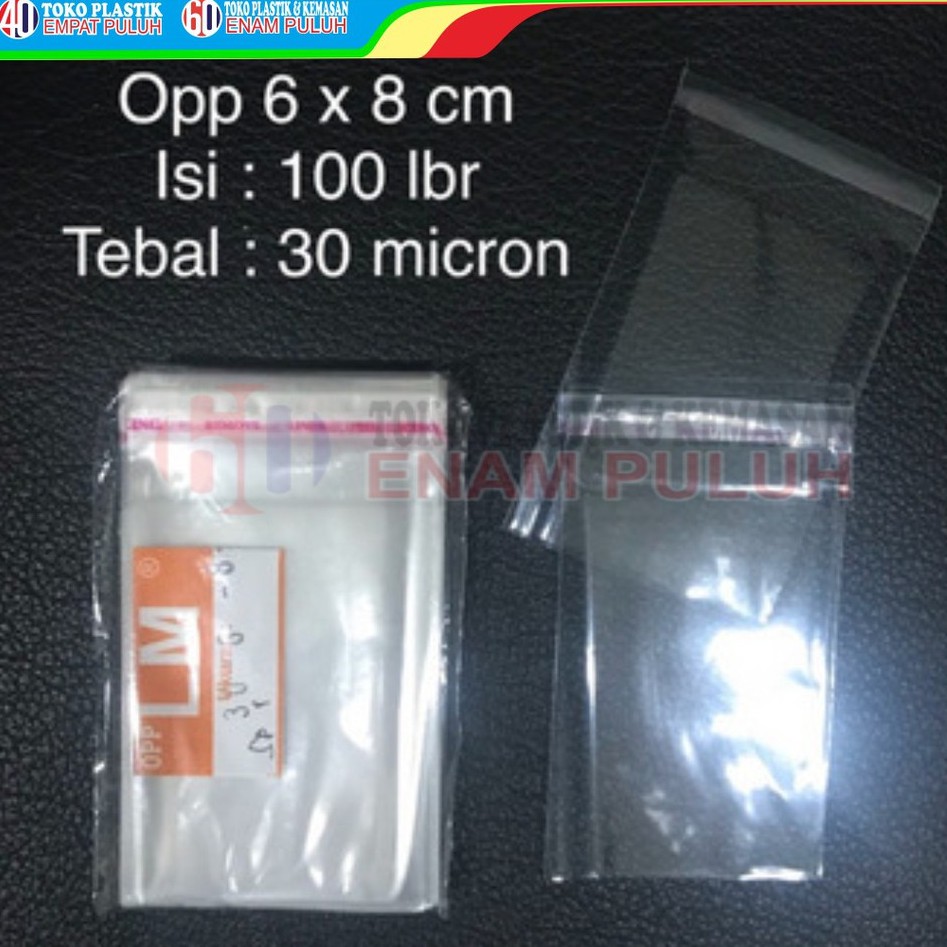 

Plastik opp lem tebal 03 6x8 6 x 8 cm seal 100 lembar pcs kaca 30 micron undangan bening murah