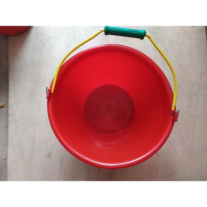 PTM - Ember Plastik MERAH | Ember Cor Anti Pecah | Ember Bangunan KECIL 14"