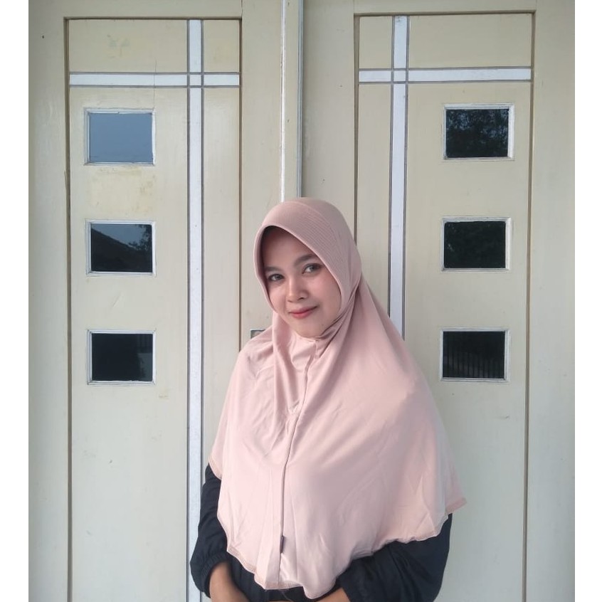 Warna Part 2 Kerudung Dasya Non Serut - Kerudung Bergo Dasya - Kerudung Bergo Oval Dasya-Coklat susu