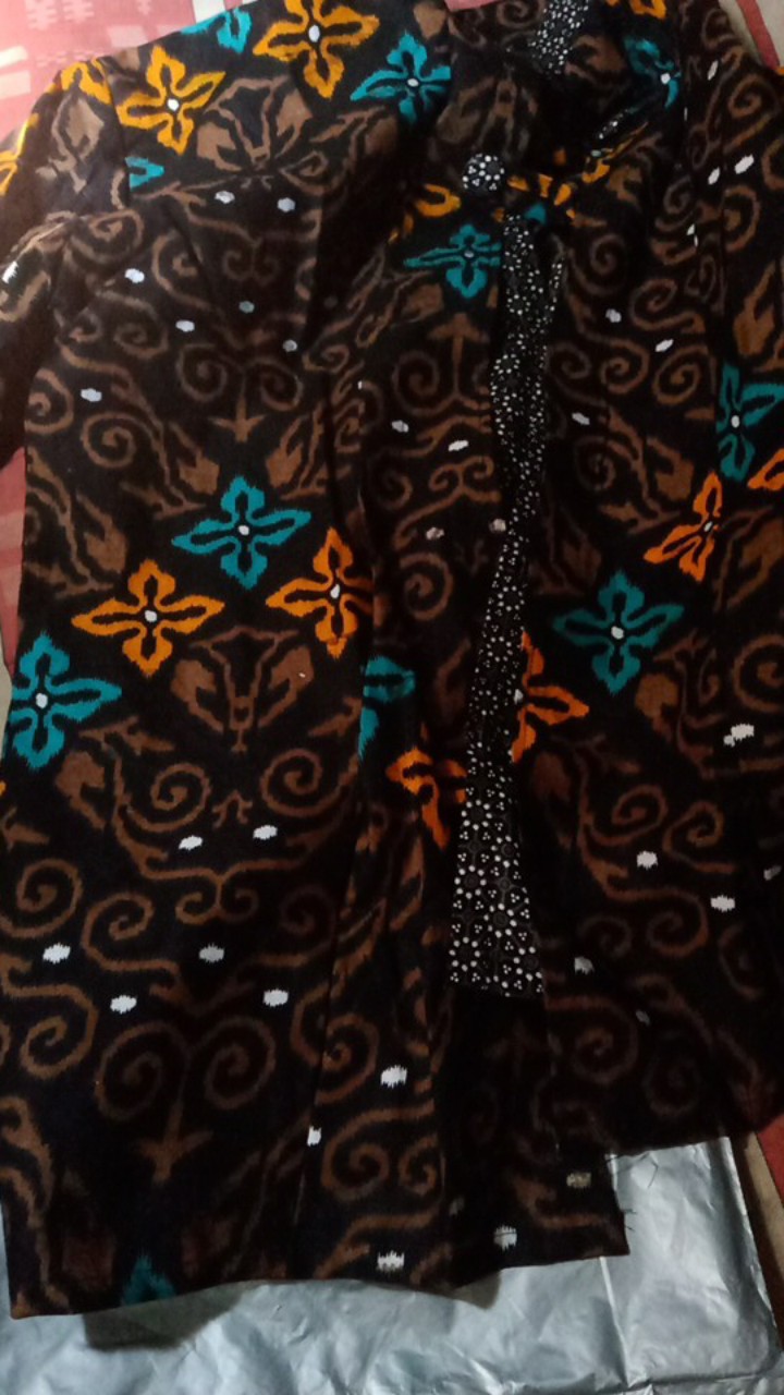 Atasan Batik Wanita Blouse Bolero Kombinasi Anisa Modern Motif Kekinian