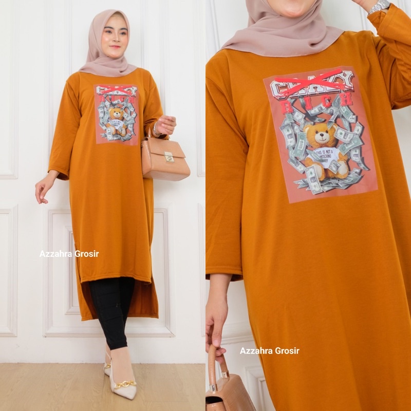 Vierra Midi - Long Tunik Jumbo Babyterry Spandex Print DTS / 376-6952