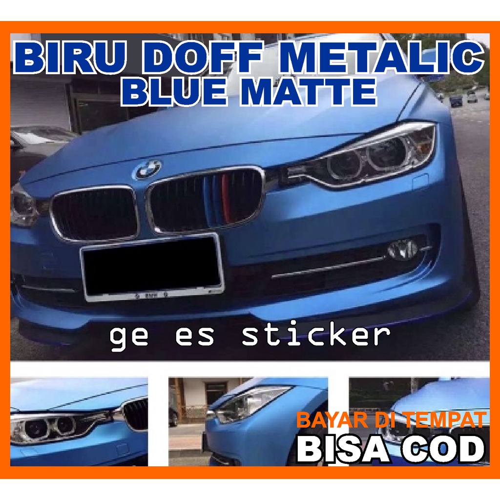 Sticker Skotlet Premium Biru Metalik Doff / Blue Matte Lebar 50cm