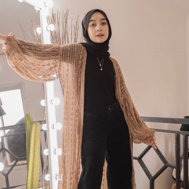 Savalia | ORI LACE OUTER /JASMINE OUTER/ CARDIGAN wanita lengan panjang brukat balon import