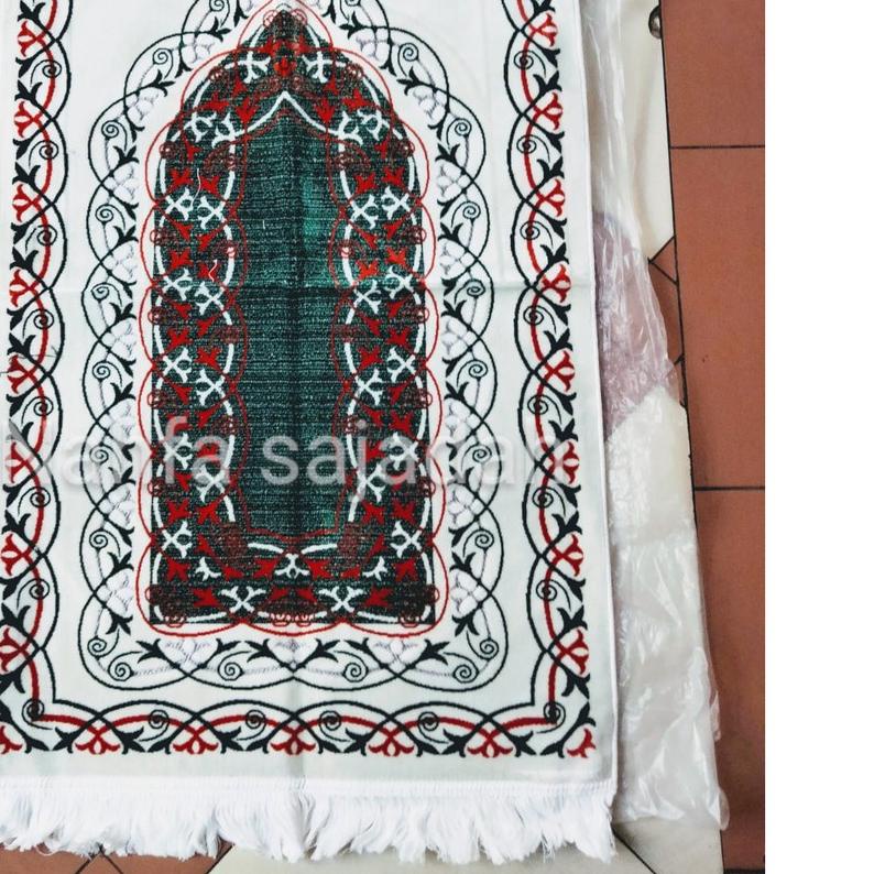 ❋ Sajadah Mahar Pernikahan Sajadah Turki Safatex Lurek Sajadah Turki Putih Kombinasi ✴