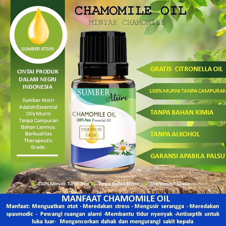 SUMBER ATSIRI - RENCH CHAMOMILE Essential oil 100% Murni Minyak Atsiri