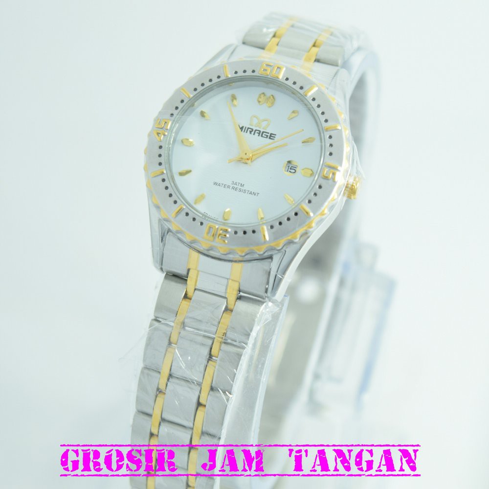 JAM TANGAN CEWE ELEGAN SIMPLE CASUAL MIRAGE ORIGINAL (KOMBINASI) GARANSI 1 TAHUN