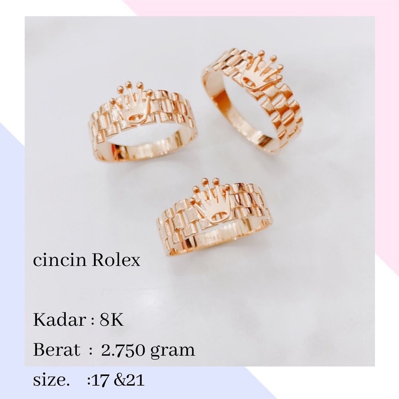 Cincin Emas Rolex 2.750 Gr