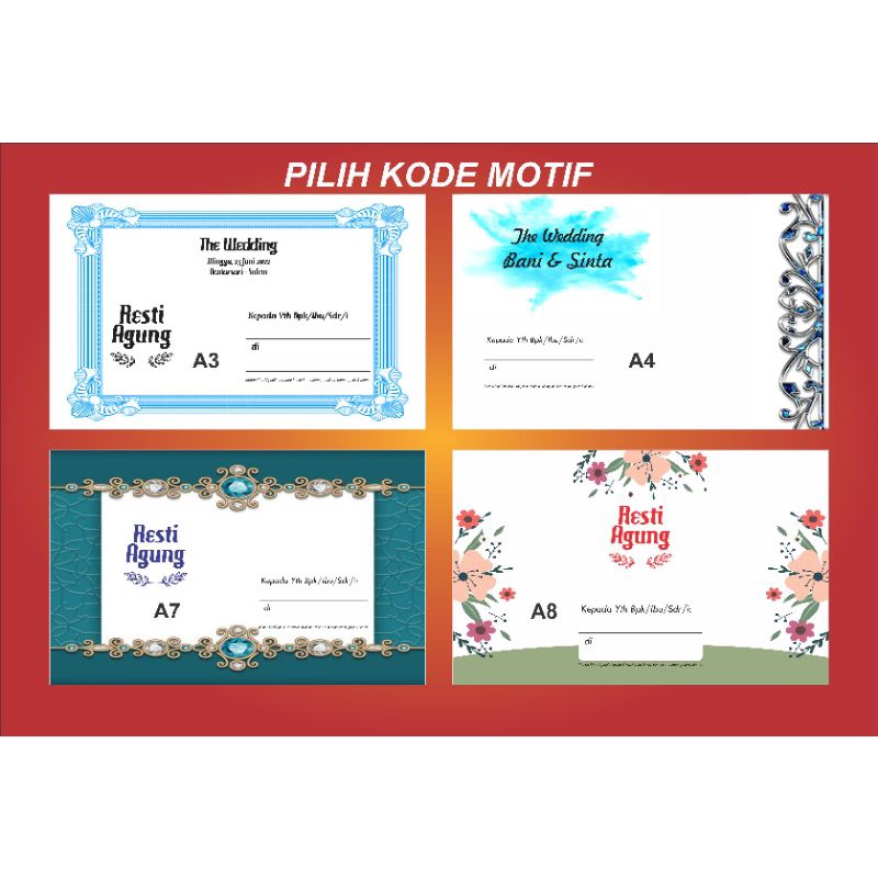 

PAKET Undangan Amplop 104 [Isi 100 pcs] MURAH