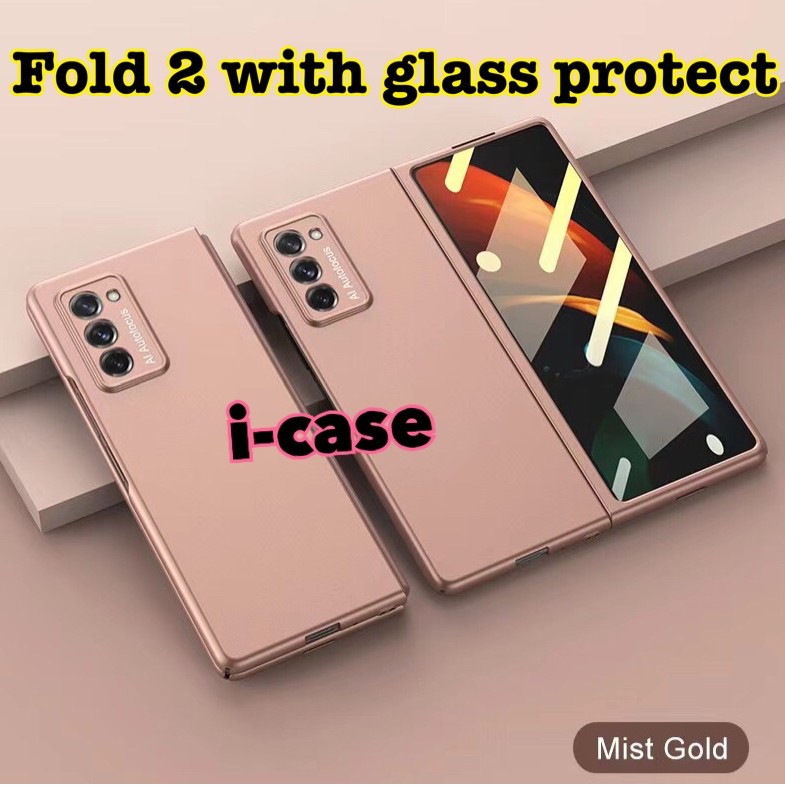 Case Samsung Z Fold 2 casing cover Z Fold2 POLOS With Glass front Mistic