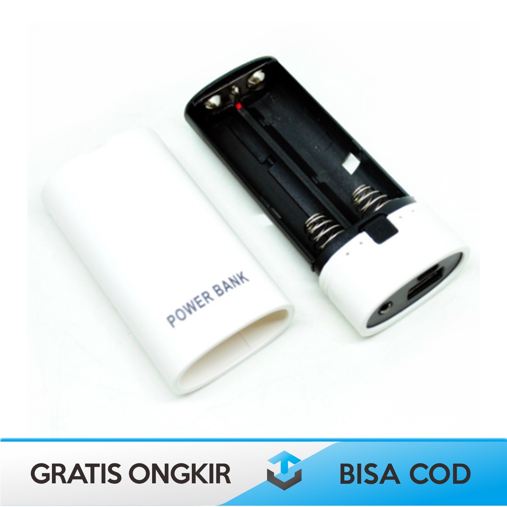 CASING POWERBANK DIY TAFFWARE UNTUK 2 PCS BATERAI 18650 FLAT TOP ORI