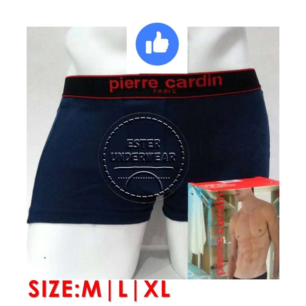 Celana Boxer Pria Pierre Cardin  PC 253 ISI 2 PCS Bahan Katun